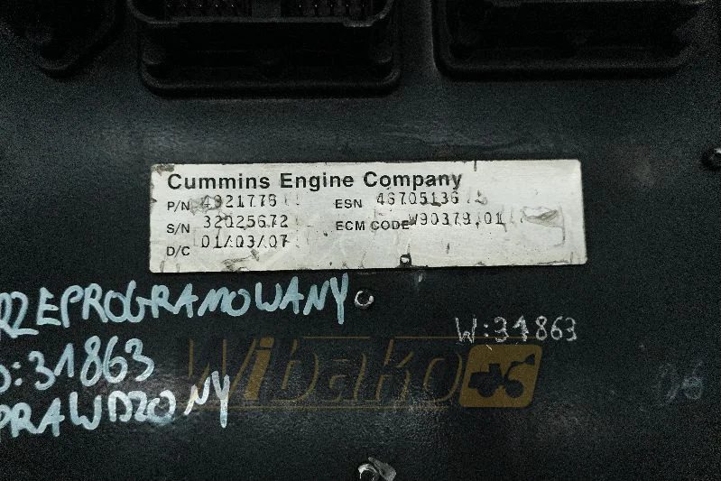 Cummins 4921776 - ECU 适用于 建筑机械:图3 Cummins 4921776 - ECU 适用于 建筑机械:图3