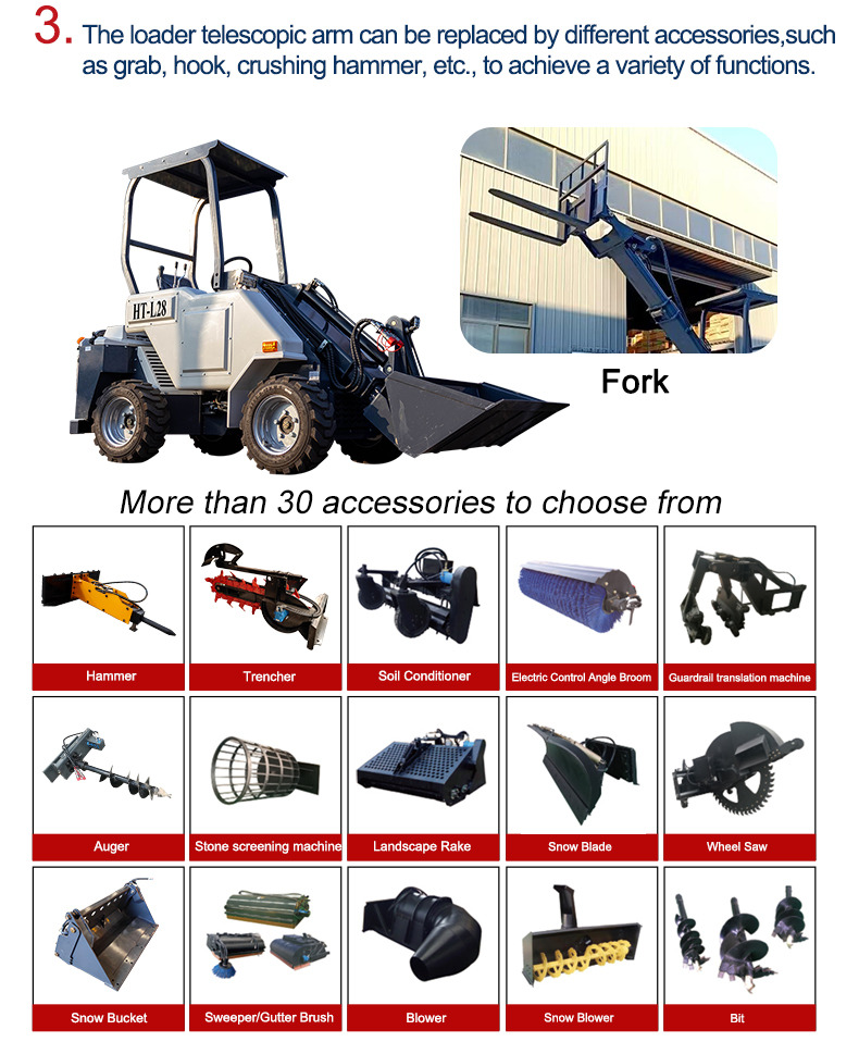 L28 Telescopic Arm Loader With Multi-function Accessories - 伸缩臂轮式装载机:图2 L28 Telescopic Arm Loader With Multi-function Accessories - 伸缩臂轮式装载机:图2