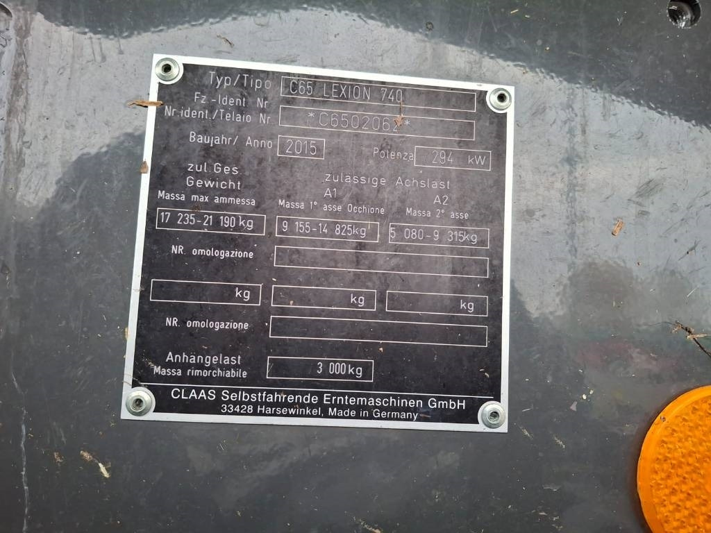 Claas Lexion 740 - 联合收割机:图3 Claas Lexion 740 - 联合收割机:图3