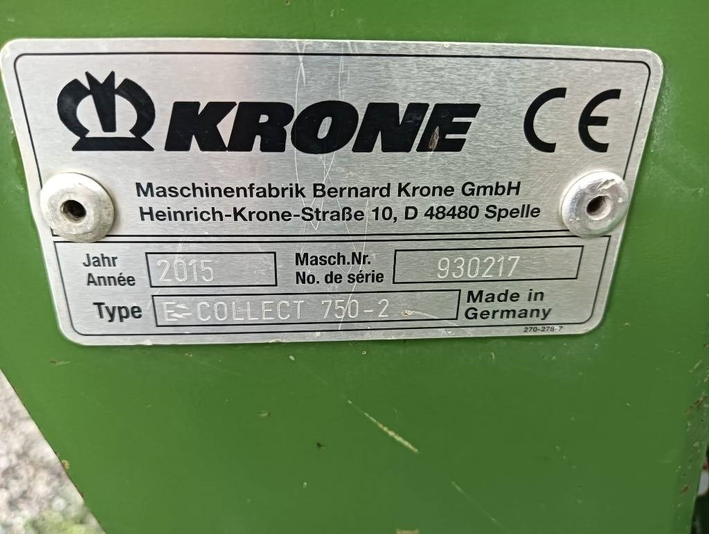 干草和饲料设备 Krone E-COLLECT 750：图7