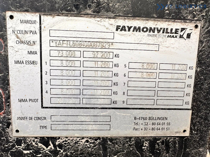 Faymonville FAYMONVILLE STZ-6WAU – 6 AXLES – 92.2T GVW – 73T PAYLOAD – HYDRAULIC RAMPS – EXCELLENT CONDITION! - 低装载半拖车:图3 Faymonville FAYMONVILLE STZ-6WAU – 6 AXLES – 92.2T GVW – 73T PAYLOAD – HYDRAULIC RAMPS – EXCELLENT CONDITION! - 低装载半拖车:图3
