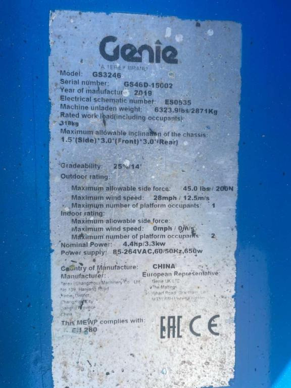 Genie GS-3246 - 剪式升降机:图4 Genie GS-3246 - 剪式升降机:图4