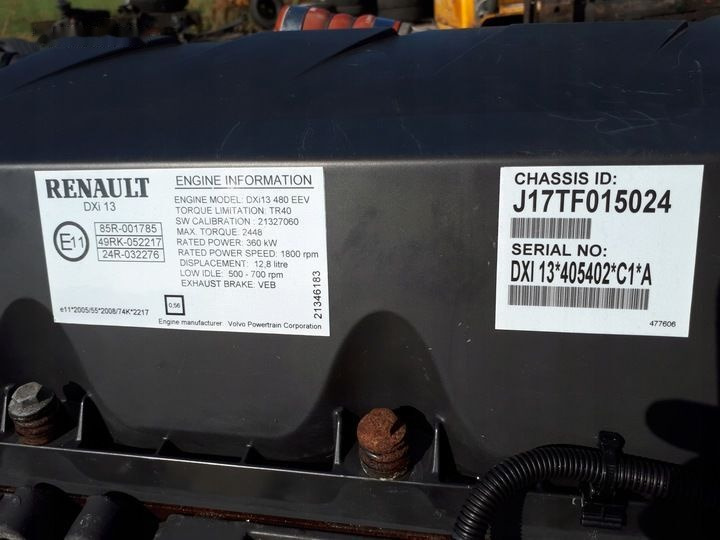 Renault DXI13 480 EURO 5 EEV truck - 发动机 适用于 卡车:图2 Renault DXI13 480 EURO 5 EEV truck - 发动机 适用于 卡车:图2