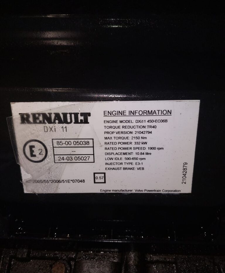 Renault DXi11 truck - 发动机 适用于 卡车:图4 Renault DXi11 truck - 发动机 适用于 卡车:图4