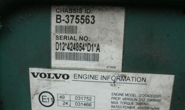 Volvo D12D 420 Volvo FH 12 - 发动机 适用于 卡车:图3 Volvo D12D 420 Volvo FH 12 - 发动机 适用于 卡车:图3