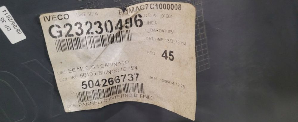 TAPICERKA DRZWI IVECO EUROCARGO E6 RH 504266737 - 车门及其零件 适用于 卡车:图3 TAPICERKA DRZWI IVECO EUROCARGO E6 RH 504266737 - 车门及其零件 适用于 卡车:图3