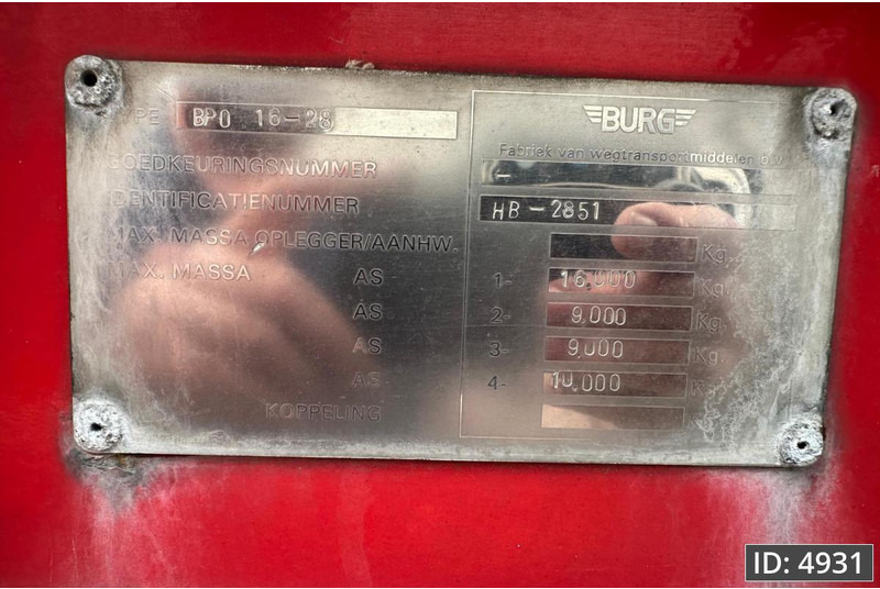Burg BPO 16-28 / Fuel tanker / 47400L / 5 Comp / ADR, ADR - 液罐半拖车:图5 Burg BPO 16-28 / Fuel tanker / 47400L / 5 Comp / ADR, ADR - 液罐半拖车:图5