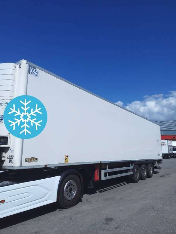 Semi-remorque 3 Essieux FRIGO 38 TONNES HAYON CAISSE CHEREAU GROUPE CARRIER VECTOR 1950 MT - 冷藏半拖车:图1 Semi-remorque 3 Essieux FRIGO 38 TONNES HAYON CAISSE CHEREAU GROUPE CARRIER VECTOR 1950 MT - 冷藏半拖车:图1