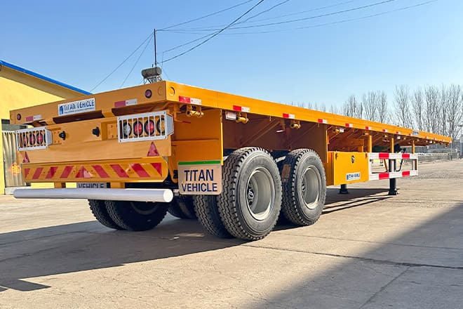 TITAN 2 Axle 40 Ft Flatbed Trailer for Sale in Uganda - 栏板式/ 平板半拖车:图3 TITAN 2 Axle 40 Ft Flatbed Trailer for Sale in Uganda - 栏板式/ 平板半拖车:图3