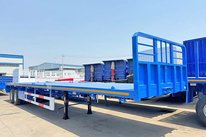 TITAN 2 Axle 45 Ft Flatbed Trailers for Sale in Algeria - 栏板式/ 平板半拖车:图3 TITAN 2 Axle 45 Ft Flatbed Trailers for Sale in Algeria - 栏板式/ 平板半拖车:图3