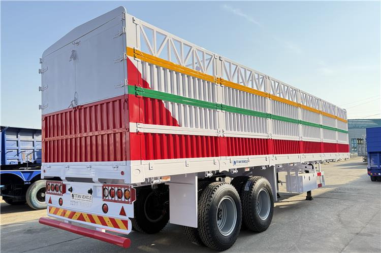 TITAN 2 Axle Fence Cargo Trailer with Bogie Suspension for Sale In Zimbabwe - 牲畜运输半拖车:图2 TITAN 2 Axle Fence Cargo Trailer with Bogie Suspension for Sale In Zimbabwe - 牲畜运输半拖车:图2