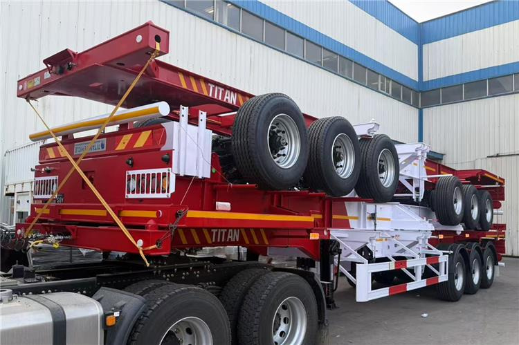 TITAN 3 Axle 40ft Container Chassis Trailer for Sale In Guam - 底盘半拖车:图4 TITAN 3 Axle 40ft Container Chassis Trailer for Sale In Guam - 底盘半拖车:图4