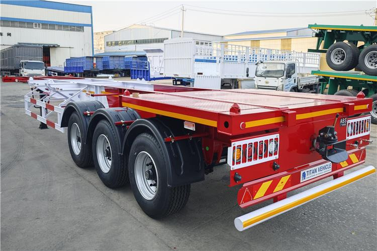 TITAN 3 Axle 40ft Container Chassis Trailer for Sale In Guam - 底盘半拖车:图3 TITAN 3 Axle 40ft Container Chassis Trailer for Sale In Guam - 底盘半拖车:图3