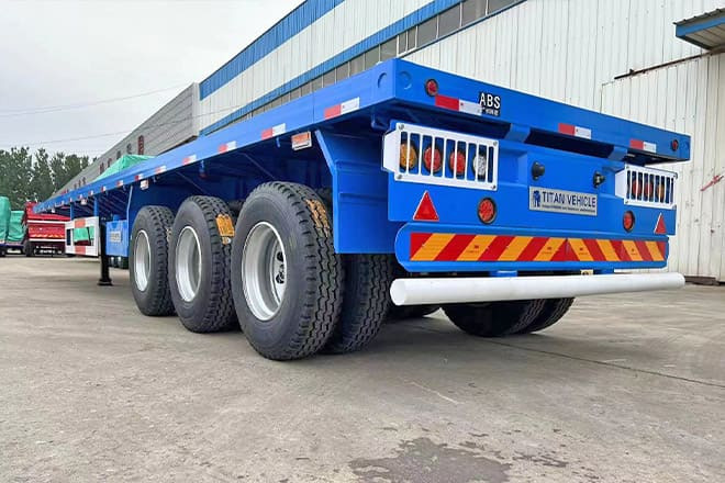 TITAN 3 Axle Flatbed Semi Trailer Manufacturers for Sale in Ghana - 栏板式/ 平板半拖车:图5 TITAN 3 Axle Flatbed Semi Trailer Manufacturers for Sale in Ghana - 栏板式/ 平板半拖车:图5
