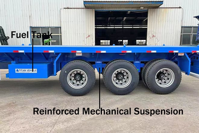 TITAN 3 Axle Flatbed Semi Trailer Manufacturers for Sale in Ghana - 栏板式/ 平板半拖车:图3 TITAN 3 Axle Flatbed Semi Trailer Manufacturers for Sale in Ghana - 栏板式/ 平板半拖车:图3
