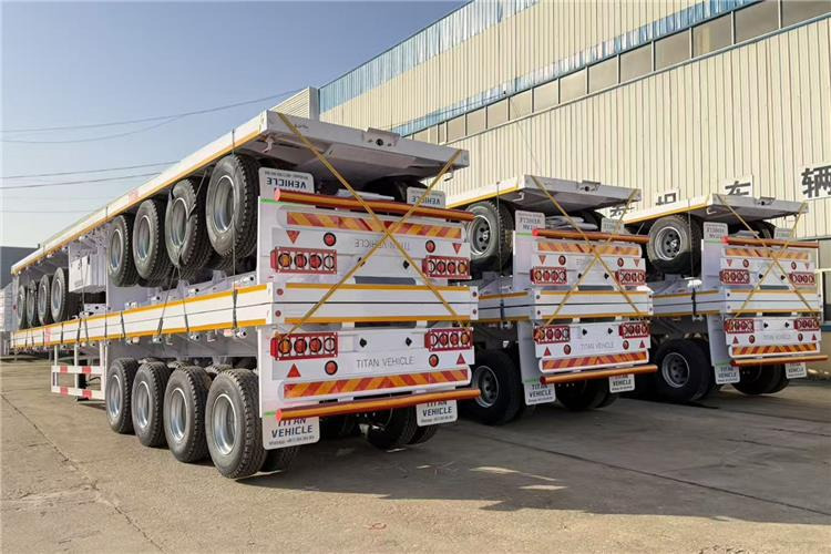TITAN 4 Axle Flatbed Trailer for Sale In Saudi Arabia - 栏板式/ 平板半拖车:图1 TITAN 4 Axle Flatbed Trailer for Sale In Saudi Arabia - 栏板式/ 平板半拖车:图1