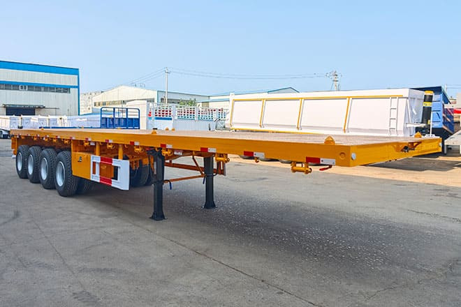 TITAN 40 Foot Flatbed Semi Trailer for Sale in Saudi Arabia - 栏板式/ 平板半拖车:图1 TITAN 40 Foot Flatbed Semi Trailer for Sale in Saudi Arabia - 栏板式/ 平板半拖车:图1