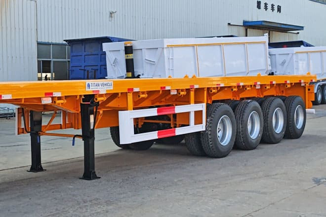 TITAN 40 Foot Flatbed Semi Trailer for Sale in Saudi Arabia - 栏板式/ 平板半拖车:图2 TITAN 40 Foot Flatbed Semi Trailer for Sale in Saudi Arabia - 栏板式/ 平板半拖车:图2