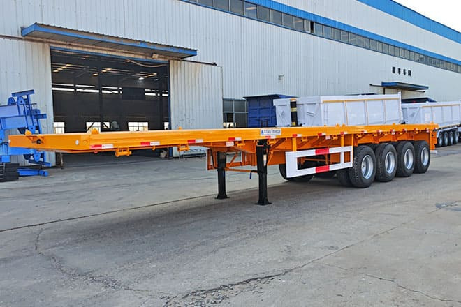 TITAN 40 Foot Flatbed Semi Trailer for Sale in Saudi Arabia - 栏板式/ 平板半拖车:图3 TITAN 40 Foot Flatbed Semi Trailer for Sale in Saudi Arabia - 栏板式/ 平板半拖车:图3
