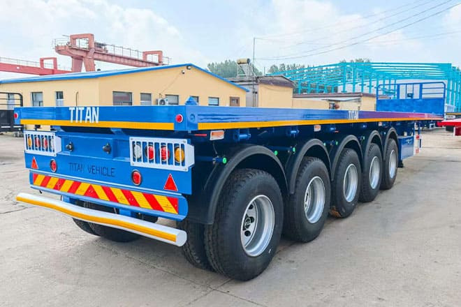TITAN 5 Axle New Flatbed Trailers for Sale in Mauritius - 栏板式/ 平板半拖车:图1 TITAN 5 Axle New Flatbed Trailers for Sale in Mauritius - 栏板式/ 平板半拖车:图1