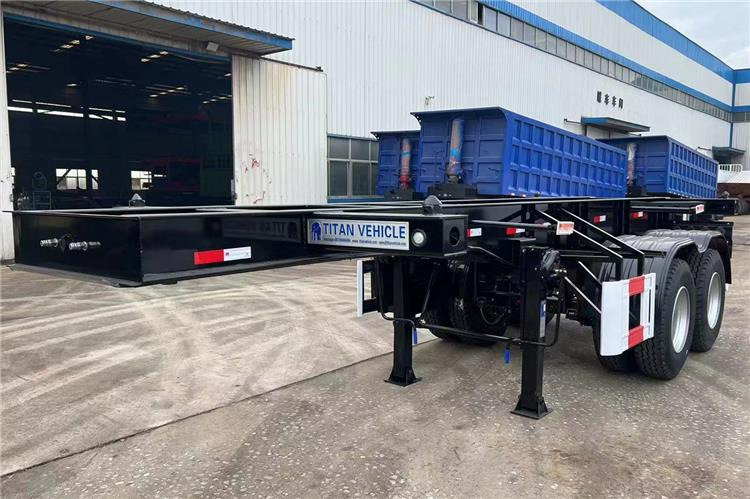 TITAN In Stock 20 ft Shipping Container Trailer for Sale In Ghana - 底盘半拖车:图1 TITAN In Stock 20 ft Shipping Container Trailer for Sale In Ghana - 底盘半拖车:图1