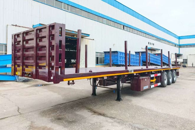 TITAN New 3 Axle Flatbed Trailers for Sale in Malawi - 栏板式/ 平板半拖车:图3 TITAN New 3 Axle Flatbed Trailers for Sale in Malawi - 栏板式/ 平板半拖车:图3