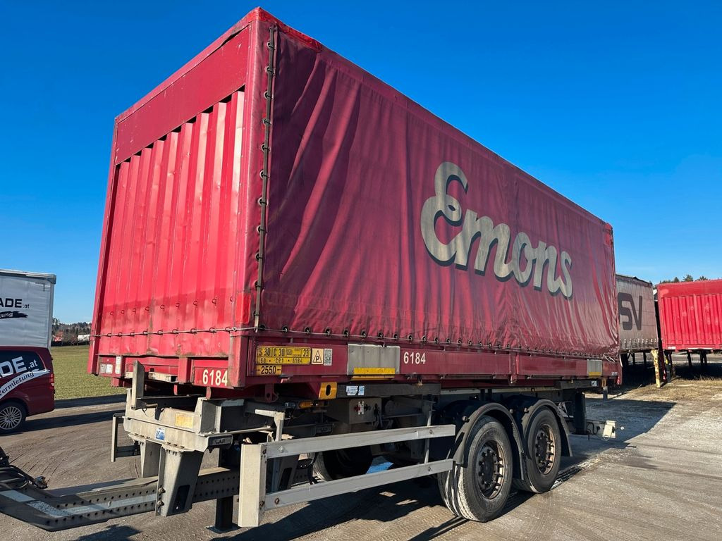 Krone 7,45 Edscha 2x vorhanden - 侧帘拖车:图1 Krone 7,45 Edscha 2x vorhanden - 侧帘拖车:图1