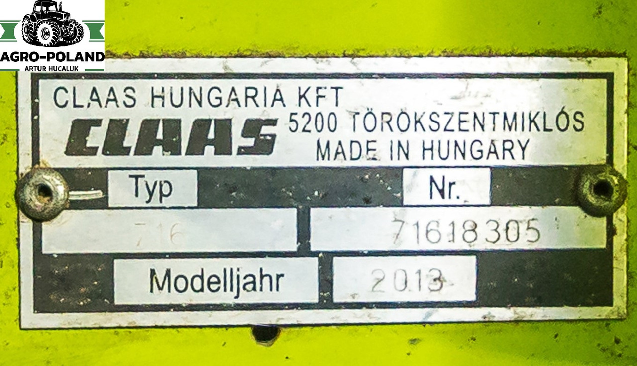 CLAAS VARIO 750 (NOWY MODEL)- 2013 ROK + WÓZEK + KOSY BOCZNE - 谷物收割装置:图5 CLAAS VARIO 750 (NOWY MODEL)- 2013 ROK + WÓZEK + KOSY BOCZNE - 谷物收割装置:图5
