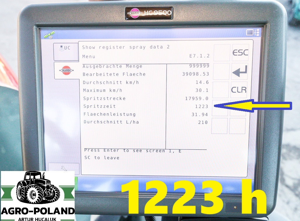 HARDI ALPHA 4100 EVO - 2014 ROK - H-165 CM - 1223 h - AUTOPILOT - 40 km/h - 24 M - 自推进喷雾机:图2 HARDI ALPHA 4100 EVO - 2014 ROK - H-165 CM - 1223 h - AUTOPILOT - 40 km/h - 24 M - 自推进喷雾机:图2