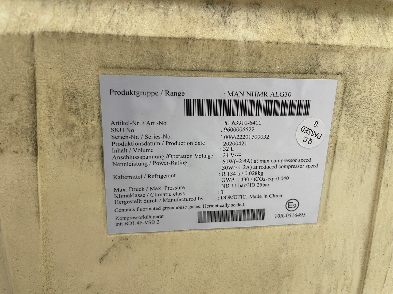 LODÓWKA CHŁODZIARKA MAN TGS TGL TGM 3 TGS3 EURO 6 81639106400 - 驾驶室和内部 适用于 卡车:图3 LODÓWKA CHŁODZIARKA MAN TGS TGL TGM 3 TGS3 EURO 6 81639106400 - 驾驶室和内部 适用于 卡车:图3