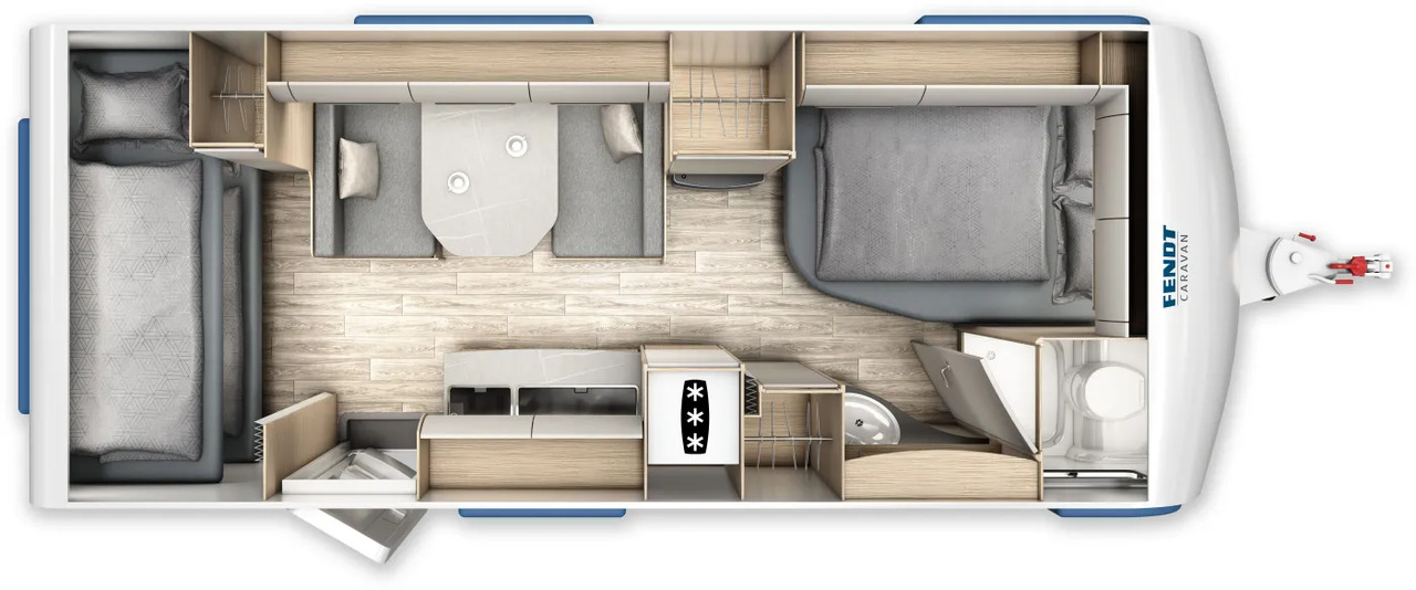 Fendt Bianco Selection 550 SKM GFK, Safety, Shower, 2.000 KG - 旅行拖车:图2 Fendt Bianco Selection 550 SKM GFK, Safety, Shower, 2.000 KG - 旅行拖车:图2