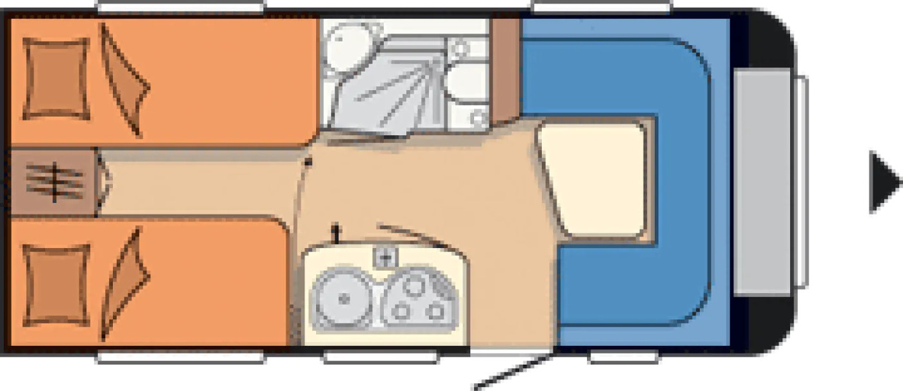 Wohnwagen Hobby De Luxe 460 LU - 旅行拖车:图2 Wohnwagen Hobby De Luxe 460 LU - 旅行拖车:图2