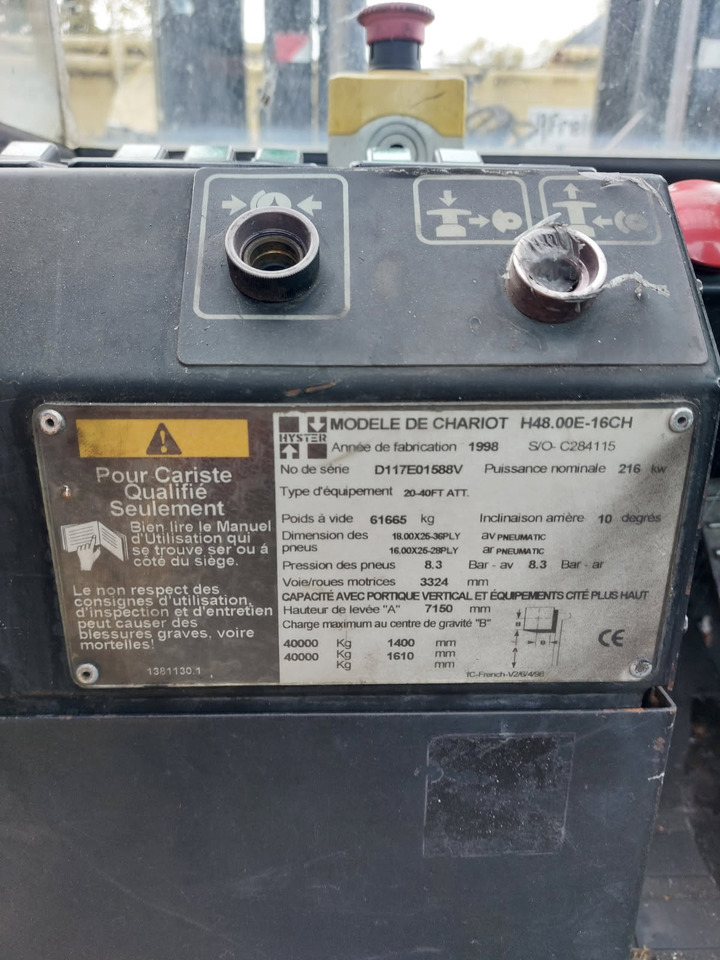 HYSTER H48.00E-16CH - 集装箱叉装车:图4 HYSTER H48.00E-16CH - 集装箱叉装车:图4