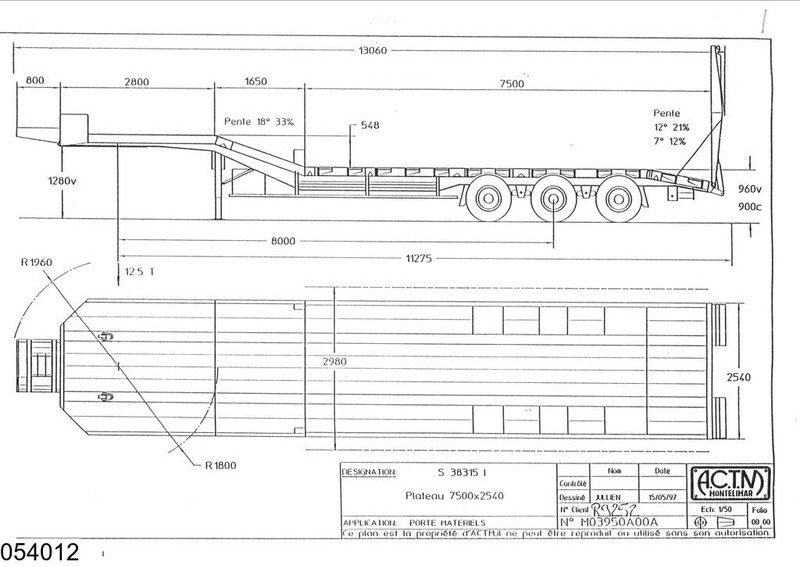 ACTM Lowbed 38.000 KG, Steel suspension - 低装载半拖车:图2 ACTM Lowbed 38.000 KG, Steel suspension - 低装载半拖车:图2