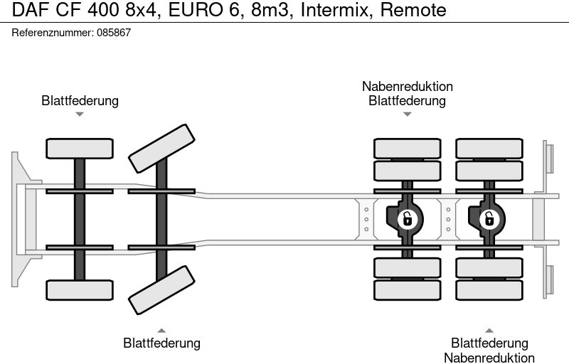 混凝土搅拌车 DAF CF 400 8x4, EURO 6, 8m3, Intermix, Remote:图19 混凝土搅拌车 DAF CF 400 8x4, EURO 6, 8m3, Intermix, Remote:图19