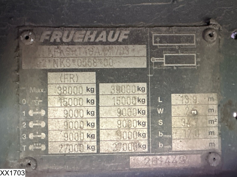 Fruehauf Tautliner Dhollandia - 侧帘半拖车:图4 Fruehauf Tautliner Dhollandia - 侧帘半拖车:图4