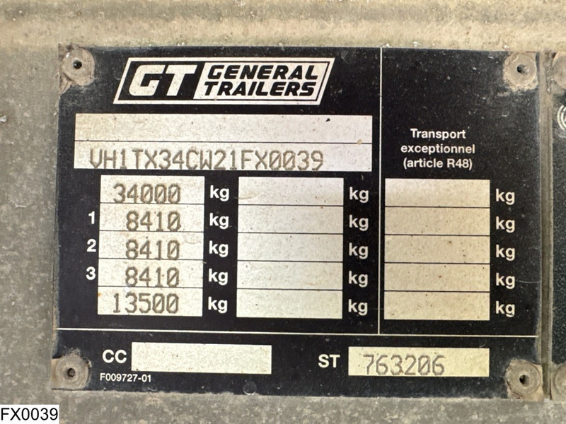 GENERAL TRAILERS kipper 29,6 m3, lift axle - 翻斗半拖车:图4 GENERAL TRAILERS kipper 29,6 m3, lift axle - 翻斗半拖车:图4