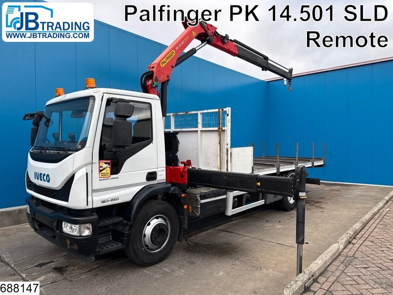 Iveco Eurocargo 160E25 EURO 6, Palfinger, Remote, Steel - 栏板式/ 平板卡车, 起重车:图1 Iveco Eurocargo 160E25 EURO 6, Palfinger, Remote, Steel - 栏板式/ 平板卡车, 起重车:图1