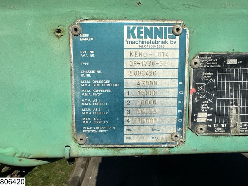 Kennis open laadbak 2x steering axle - 栏板式/ 平板半拖车:图4 Kennis open laadbak 2x steering axle - 栏板式/ 平板半拖车:图4