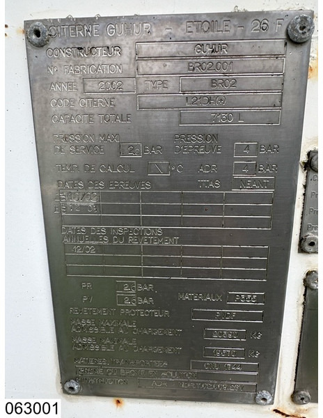 MAISONNEUVE gas 7130 Liter, GAS, 1 Compartment - 液罐半拖车:图4 MAISONNEUVE gas 7130 Liter, GAS, 1 Compartment - 液罐半拖车:图4