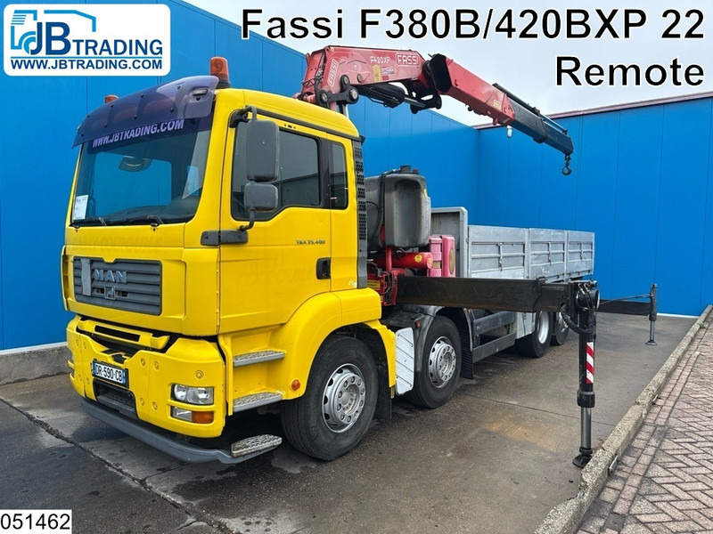 MAN TGA 35 400 8x2, Handgeschakeld, Fassi, Remote - 栏板式/ 平板卡车, 起重车:图1 MAN TGA 35 400 8x2, Handgeschakeld, Fassi, Remote - 栏板式/ 平板卡车, 起重车:图1