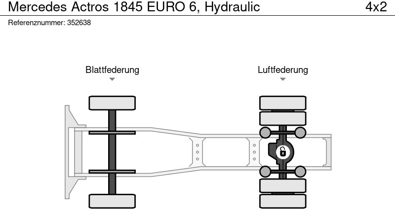 牵引车 Mercedes-Benz Actros 1845 EURO 6, Hydraulic：图12