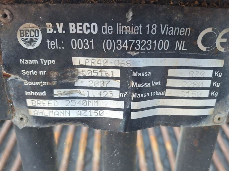 Ahlmann AZ150-Beco LPR40-068-Skeleton bucket/Siebschaufel - 铲斗 适用于 建筑机械:图4 Ahlmann AZ150-Beco LPR40-068-Skeleton bucket/Siebschaufel - 铲斗 适用于 建筑机械:图4