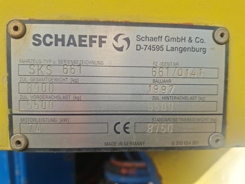 Schaeff SKS 661 - 轮式装载机:图4 Schaeff SKS 661 - 轮式装载机:图4