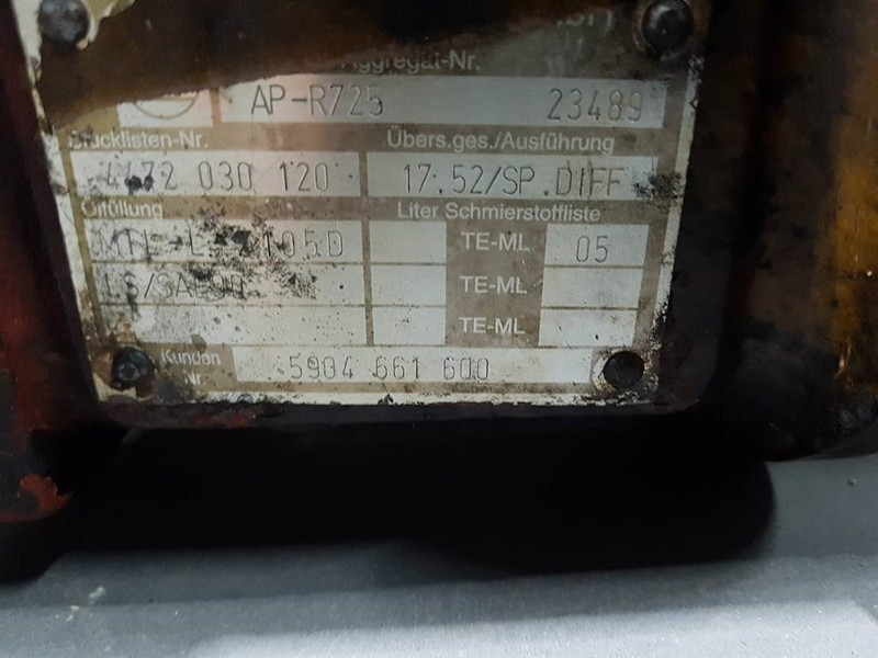 Terex Schaeff SKL833-AP-R725-Axle housing/Achskörper/Astrechter - 轴及其零件 适用于 建筑机械:图5 Terex Schaeff SKL833-AP-R725-Axle housing/Achskörper/Astrechter - 轴及其零件 适用于 建筑机械:图5