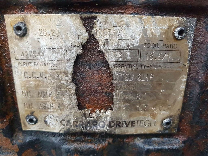 轴及其零件 适用于 建筑机械 Yanmar V70 Speeder-Carraro 28.20-427544-Axle/Achse/As：图6