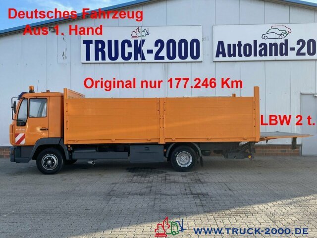 MAN LE10.180 Origi. 177246Km Bordwände 1.20m + LBW2t - 栏板式/ 平板卡车:图1 MAN LE10.180 Origi. 177246Km Bordwände 1.20m + LBW2t - 栏板式/ 平板卡车:图1