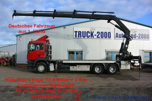 MAN TGA 26.410 6x4 Hiab 400 Container bei 8m/5Tonnen - 栏板式/ 平板卡车, 起重车:图1 MAN TGA 26.410 6x4 Hiab 400 Container bei 8m/5Tonnen - 栏板式/ 平板卡车, 起重车:图1