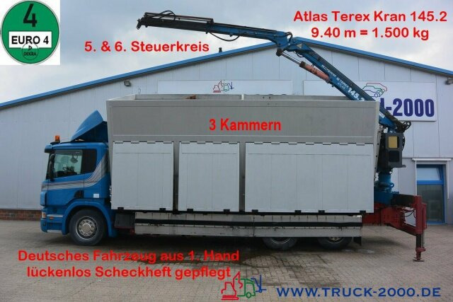 Scania P380 Glas Wertstoff Sammler Recycling 37m³1.Hand - 翻斗车, 起重车:图1 Scania P380 Glas Wertstoff Sammler Recycling 37m³1.Hand - 翻斗车, 起重车:图1