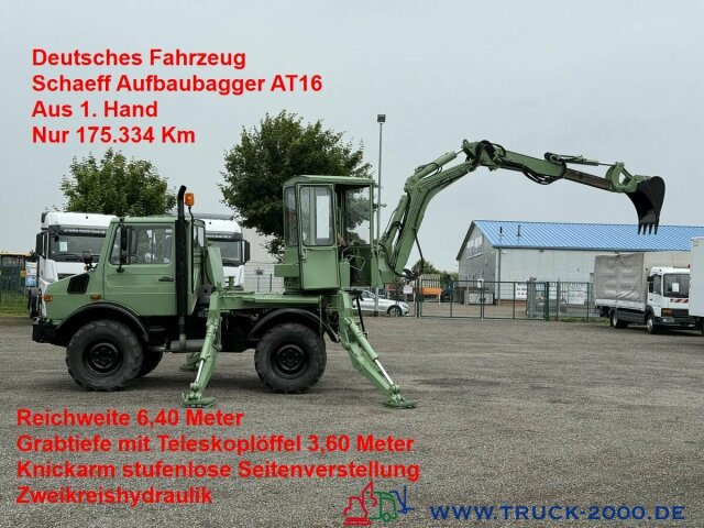 Unimog U427/10 Schaeff Mobilbagger AT 16 NUR 175 TKM - 轮式挖掘机:图1 Unimog U427/10 Schaeff Mobilbagger AT 16 NUR 175 TKM - 轮式挖掘机:图1